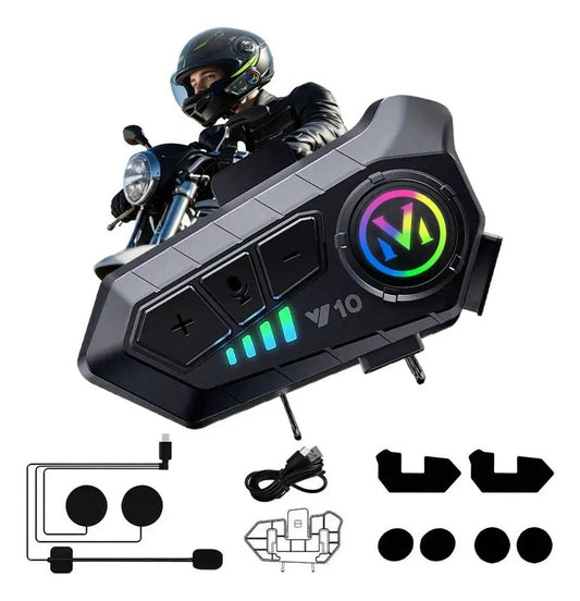 Intercomunicador V10 para casco de moto