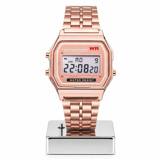 Reloj estilo Casio oro rosa
